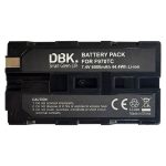 باتری DBK NP-F970TC ظرفیت 6000 میلی آمپر همراه کابل شارژ USB-C