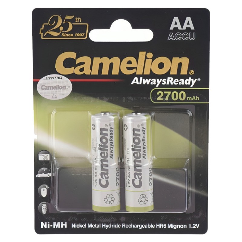 باتری قلمی کملیون مدل AlwaysReady AA 2700mAh دوتایی