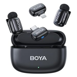میکروفون بویا مدل BOYA BY-Boya Mini 12 با دوسال گارانتی بویا ایران رنگ مشکی